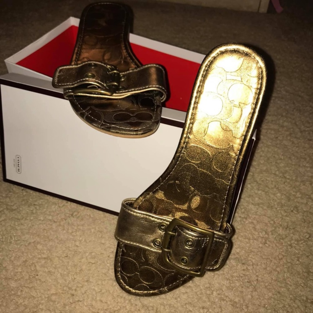 Coach Bronze sandals